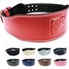 SINOVATI Weight-lifting Belt Cintura per sollevamento pesi, per sollevamento pesi, per sport di forza come deadlift, bodybuilding, squat e fitness, cintura fitness con imbottitura, rosso M