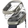Ringke Slim (2 Pezzi) Compatibile con Cover Apple Watch Ultra 3/2 / 1, Custodia Sottile Rigida PC Anti Graffio - Clear & Titanium Gray