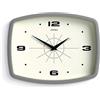 JONES CLOCKS® Movie Orologio a parete | Orologio rettangolare retrò | 25cm | Grigio | Look di design di metà secolo per cucina, soggiorno o ufficio