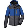 Killtec Boy's Giacca da sci/giacca funzionale con cappuccio e paraneve KSW 181 BYS SKI JCKT, anthracite, 116, 38786-000