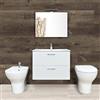 Composizione Bagno Completa Mobile Mia Sospeso 80 Cm Sanitari Filomuro Zentrum E Rubinetteria Solid Vitra Bianco