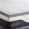 LUCID Topper 5 cm in memory foam gel rinfrescante e fibra di bambù, Piazze francese, 140 x 190 cm