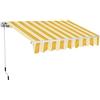 San Giorgio Tenda da sole avvolgibile da Balcone a barra quadra Giallo Bianco 280gr 3x2 MT