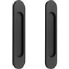 MOROBOR 2 maniglie ovali per porte scorrevoli in lega di alluminio nero opaco senza perforazione per porte scorrevoli, finestre armadietti, 18 cm