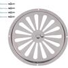 DEMLOU Griglia Aerazione Tonda Regolabile Ø175 mm Inox AISI 316 | Griglia Ventilazione Tonda Passaggio Aria fino a 40 cm² Per barche armadi mobili camper e ambienti umidi