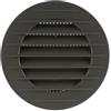 MKK 17969 - Griglia di aerazione per esterni con zanzariera, 60 70 80 90 100 120 125 150 mm, colore: Bianco/Grigio/Marrone, Grau, Ø 125 mm