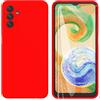 ARRYNN Custodia per Samsung Galaxy A04s / A13 5G Cover + Pellicola Protettiva Vetro Temperato,Liquid Silicone TPU Case Cover per Samsung Galaxy A04s / A13 5G - Rosso