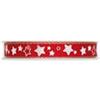 Nastro in tessuto Rosso con Stelle Bianche 1,5 cm