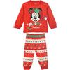 Minni - Minnie Mouse Disney Natale Minni - Pigiama due pezzi neonato, Caldo cotone