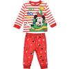 Topolino - Mickey Mouse Disney Natale Topolino - Pigiama due pezzi neonato, Caldo cotone