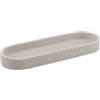 Gedy G-Afrodite Vassoio Porta Oggetti per Bagno Grigio, Vassoio Decorativo in Cemento, Finiture Grigie e Argento, Design R&S, 2 Anni di Garanzia
