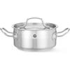 Hendi Pentola per Stufato Bassa 4.8 litri h 10.5 cm - Con Coperchio 830406