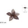Due Esse Christmas Stelo Fiore Natalizio Maculato Diametro 31cm Alto 15cm