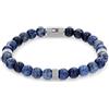 Tommy Hilfiger Jewelry Braccialetto di Perline da Uomo Con Pietre Laviche Colore Blu - 2790436