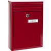 ARREGUI Zaguán E5756 Cassetta Postale Individuale in Acciaio o Raccogliposta | Con 2 Feritoie | Cassetta Postale Da Esterno | Dimensione S (DIN A5) | Facile da Montare | Rosso