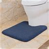 VANZAVANZU Tappetino per WC Antiscivolo Tappeto da Bagno WC Assorbente Addensato Tappetino da Bagno Ultra Morbido Bath Mat Soffice Microfibra Tappeto WC Eleganti 50 x 60cm (Blu Navy)
