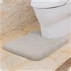 VANZAVANZU Tappetino per WC Antiscivolo Tappeto da Bagno WC Assorbente Addensato Tappetino da Bagno Ultra Morbido Bath Mat Soffice Microfibra Tappeto WC Eleganti 50 x 60cm (Grigio Chiaro)
