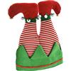 Partenope Puntale Albero di Natale Gambe Pantaloni Calze di Elfo Verdi e Rossi