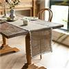 AMONENZ 30×120 cm Runner Tavola, AMONENZ Runner per Tavolo, con Runner Pizzo Lino, per Decorare Tavola, Tovaglia per Matrimoni, Feste o Altre Situazioni