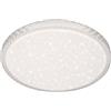 BRILONER Plafoniera a LED, Lampada a soffitto con Decorazione a Stella e Cristalli, dimmerabile, Telecomando, Controllo della Temperatura di Colore 24 W, Bianco-Trasparente
