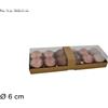 Due Esse Christmas Palle 12pz 6cm Diam 6ass in box Marrone