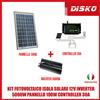 KIT FOTOVOLTAICO ISOLA SOLARE 12V INVERTER 5000W PANNELLO 100W CONTROLLER 30A