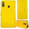 Dingshengk Giallo Custodia in Pelle Flip Caso Protettiva Cover Skin Wallet per BRONDI Amico Smartphone XL Nero 6