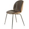 GUBI sedia imbottita BEETLE 3D VENEER - 55063-OAK-BC-PGC-SOFT-LEATHER-GREY
