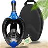 Khroom Maschera Snorkeling per Adulti e Bambini | Sicurezza CO2 certificata DEKRA | Maschera Seaview X - Maschera Subacquea con Boccaglio | Alternativa Set Snorkeling (L/XL, Turchese)