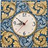 CERAMICHE CALTAGIRONE Orologio quadro in ceramica siciliana di Caltagirone 30x30