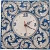 CERAMICHE CALTAGIRONE Orologio quadro in ceramica siciliana di Caltagirone Blu 30x30