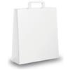 Mainetti Bags Shopper - maniglia piattina - 18 x 8 x 25 cm - carta kraft - bianco - Mainetti Bags - conf. 25 pezzi