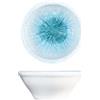 H&H Neptune Set 6 Coppette in Porcellana, 10cm, Design Moderno ed Elegante, Blu Sfumato