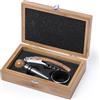 Vino personalizzati Set accessori vino con custodia in bamboo personalizzabili personalizzate o neutre