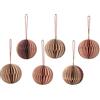 Broste Copenhagen Decorazioni per albero di Natale, 6 pezzi, in carta, colore beige/rosa, 70080421, 5 cm