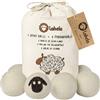 LAHELA. 6 palline per asciugatrice XXL. Ammorbidente e profumatore naturale. 100% lana della Nuova Zelanda senza agenti chimici e plastica. Tempi di asciugatura ridotti fino al 40%. Made in Nepal.
