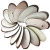 POFET 10 fette di legno naturale, ovali, 8-9 cm, fette rustiche di corteccia di albero, disco di tronco stagionato, centrotavola fai da te, decorazioni natalizie
