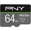 PNY Pro Elite microSDXC card 64GB Class 10 UHS-I U3 100MB/s A1 V30