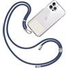 TBOC Cordino Catenella Laccio Strap Porta Cover [Blu Scuro] con Toppa di Fissaggio [Bianco Ice] per Telefono Cellulare da Collo - Tracolla Catenina con cordini Accessori Telefoni Universale Laccetti
