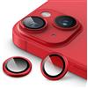 JETech Pellicola Fotocamera per iPhone 14 6,1 Pollici e iPhone 14 Plus 6,7 Pollici, 9H Vetro Temperato Copri Anello Individuale in Metallo, HD Chiaro, Pacco da 2 (Rosso)