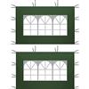 CiCixixi Parete laterali ricambio per gazebo con finestra in PVC verde, 2 confezioni da 3 m impermeabili, teli in tessuto Oxford 210D, da giardino, esterni, feste