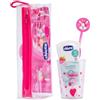 Chicco Set Igiene Orale Chicco 36m+ Rosa