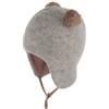 Pure Pure Cappello baby con pon-pon in pile di Lana Merino - col. grigio chiaro
