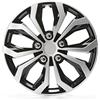 Cartrend 75567, Copricerchi Daytona, Set di 4, Nero / Argento, 14 Pollici