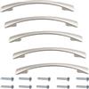 Aerzetix - Set di 5 Maniglie per Porte Mobili Interasse 96mm - Armadio Cassetto Design Interno Arredamento Cucina Soggiorno Assemblaggio - in Metallo - Finitura Satinato