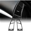 KUNGKIC in fibra di carbonio auto cruscotto Side Air Vent Frame Trim Sticker interno decorativo Compatible with BMW Serie 1 E82 E88 2008-2013 Accessori (Nero)