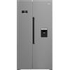 BEKO Frigorifero Side by Side, Total No Frost, h 179 cm, Capacità 576 Lt, Classe Energetica E, Acciaio Inox - GN163241XBN