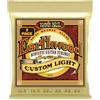 Ernie Ball Earthwood Custom Light 80/20 bronzo, Corde per chitarra acustica, confezione da 3, diametro 11.5-54