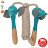 Boooh.it CORDA PER SALTARE PER BAMBINI : MANICI LEGNO ELEFANTINO AZZURRO - IDEA REGALO