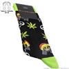 Boooh.it CALZINI NERI E VERDI TG.36-40 ORIGINALI VINCENT CREATION SOCKS CON FANTASIE CANNABIS | IDEA REGALO